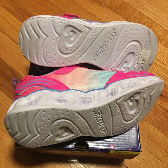 Skechers Heart Lighted Big Girls Shoes size 4M - Picture 4 of 5